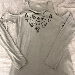 Cold shoulder long sleeve shirt